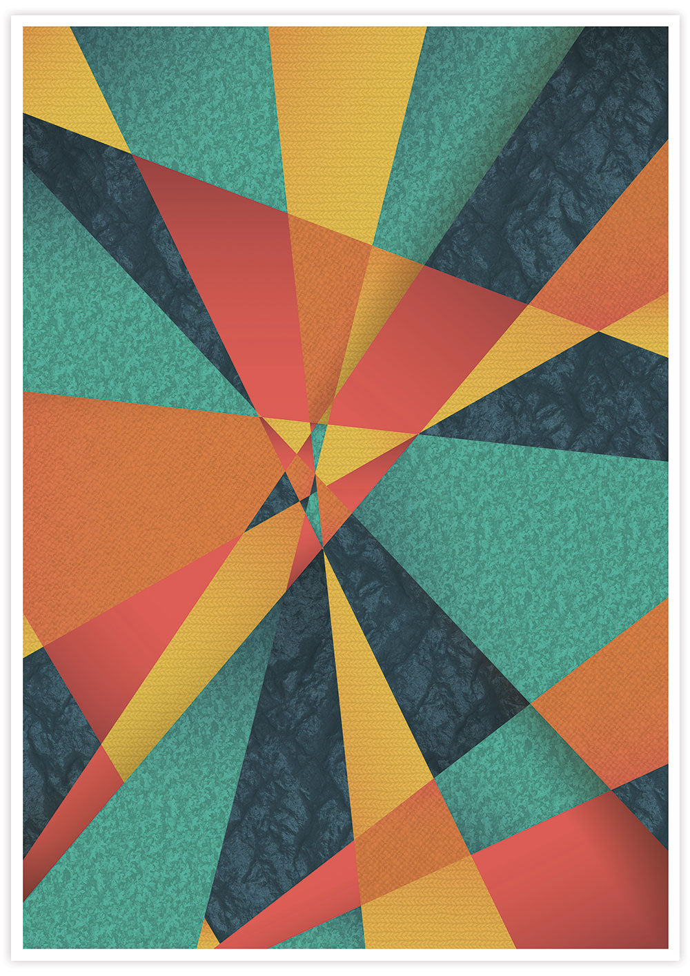 Colour Web Geometric Art Print