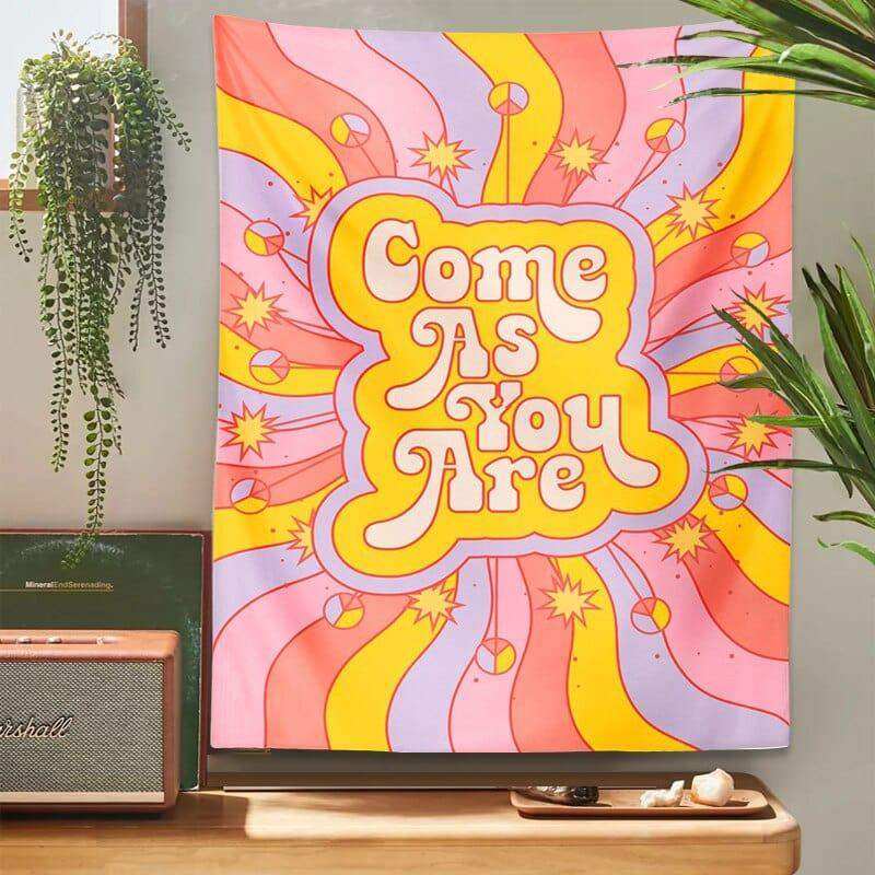 Come As You Are Retro Tapestry