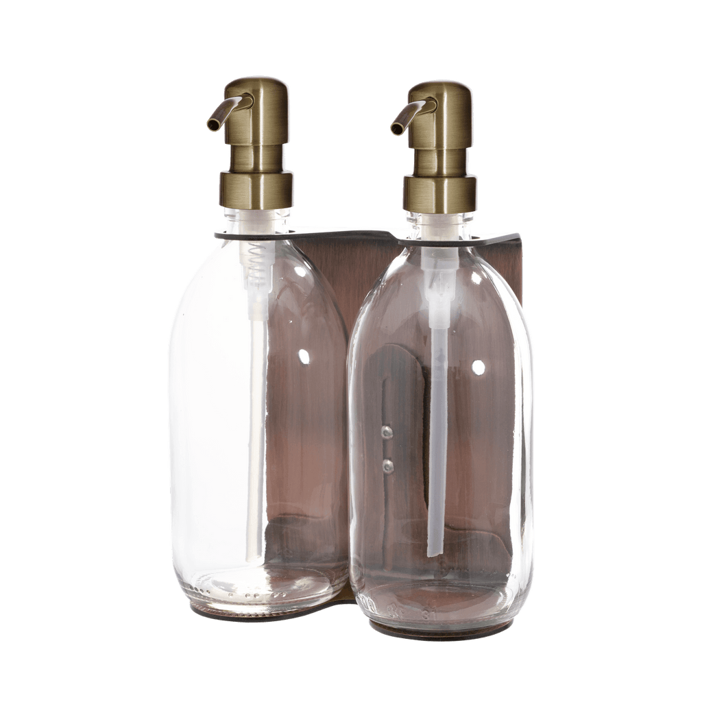 Copper Double Wall Mounted Soap Dispenser