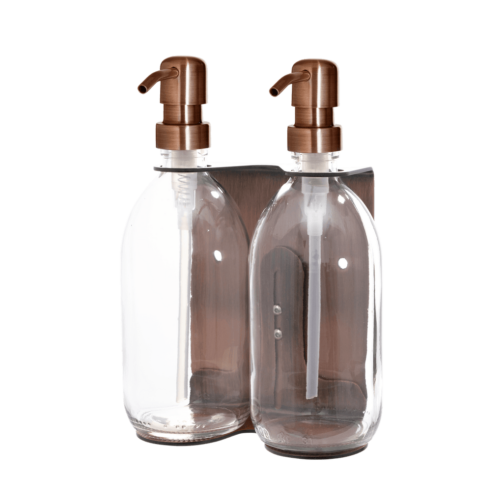 Copper Double Wall Mounted Soap Dispenser