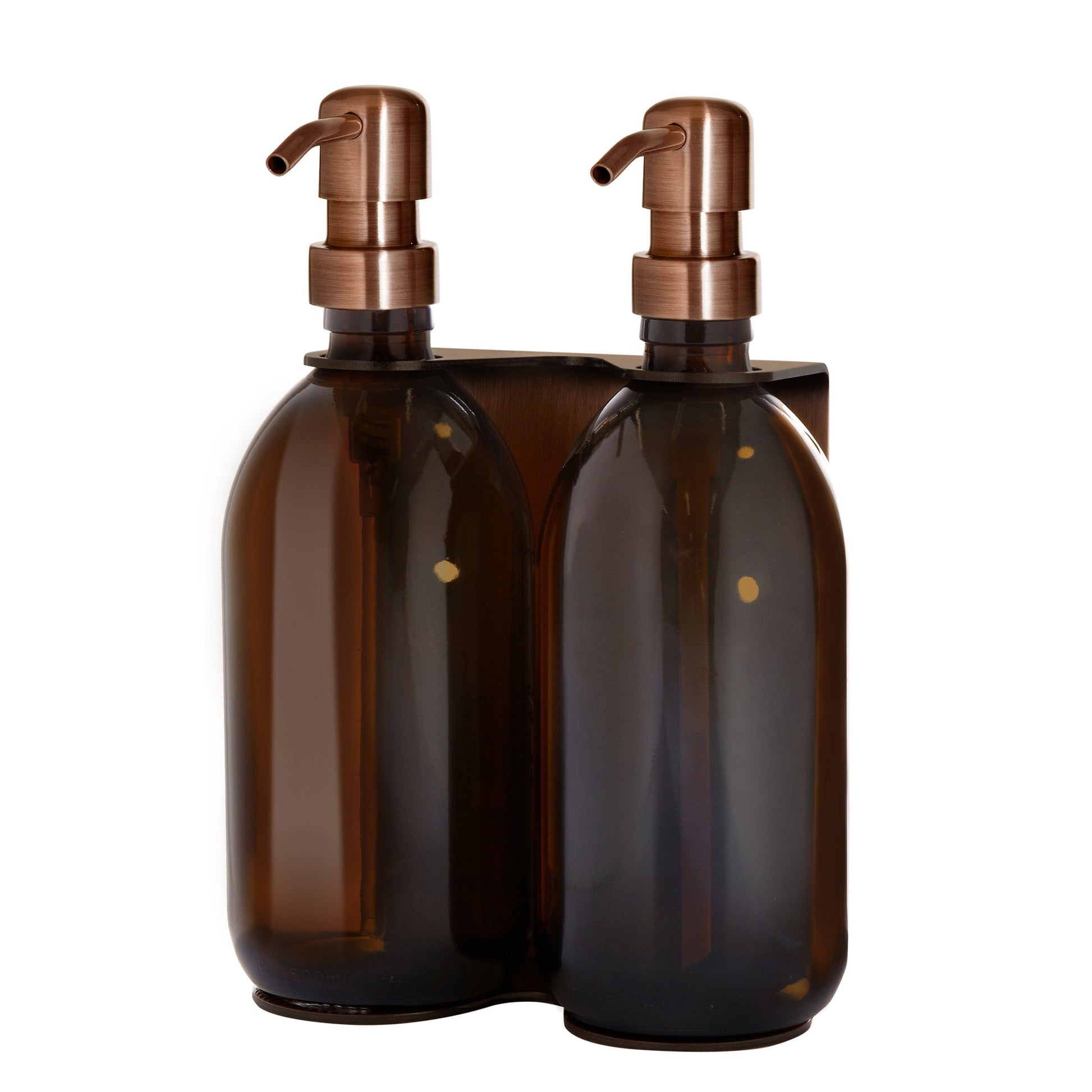 Copper Double Wall Mounted Soap Dispenser