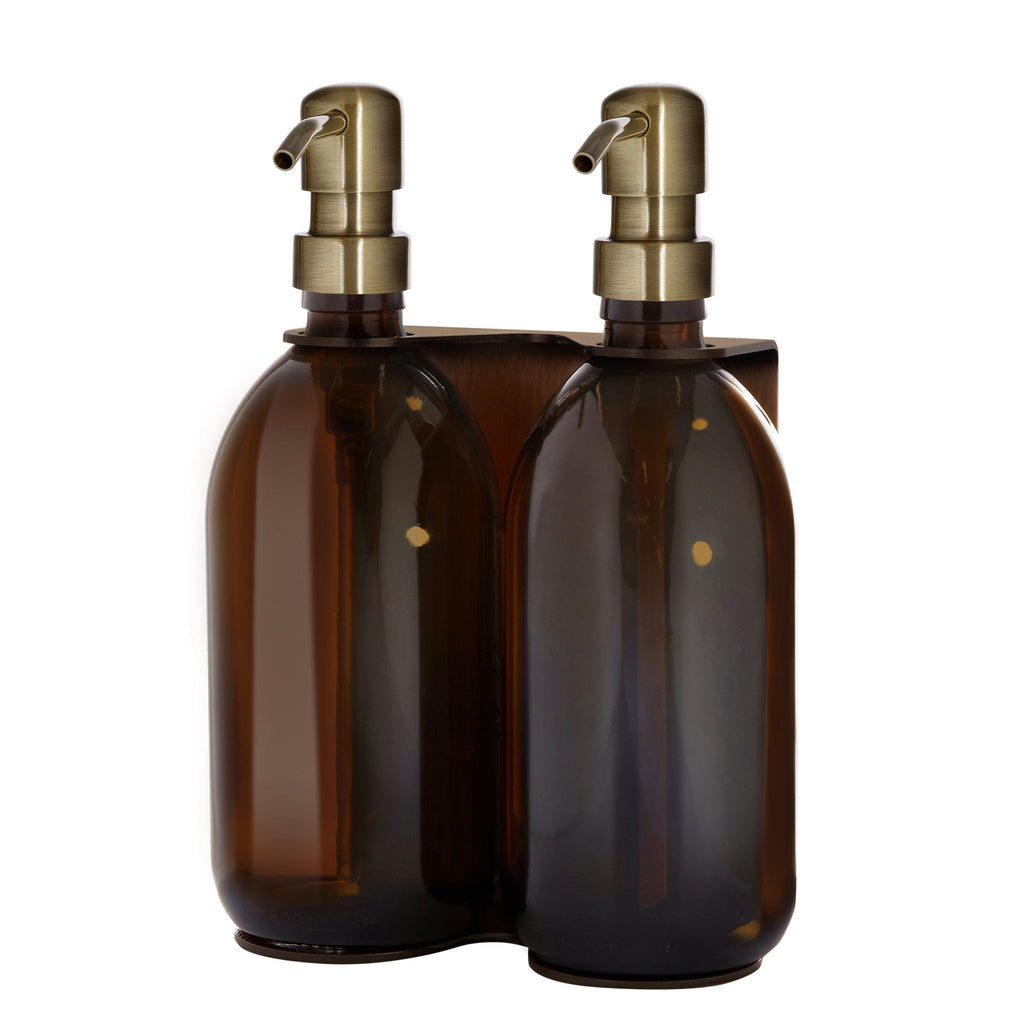Copper Double Wall Mounted Soap Dispenser