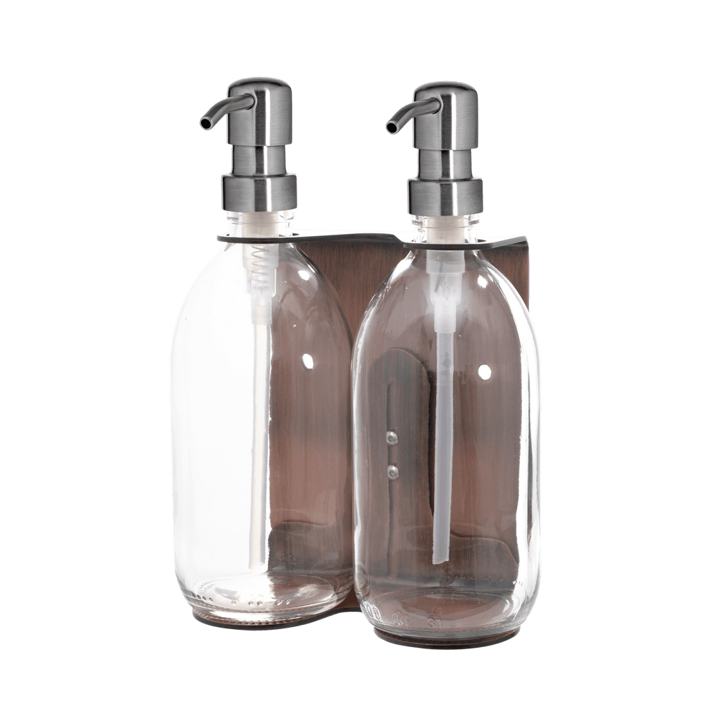 Copper Double Wall Mounted Soap Dispenser