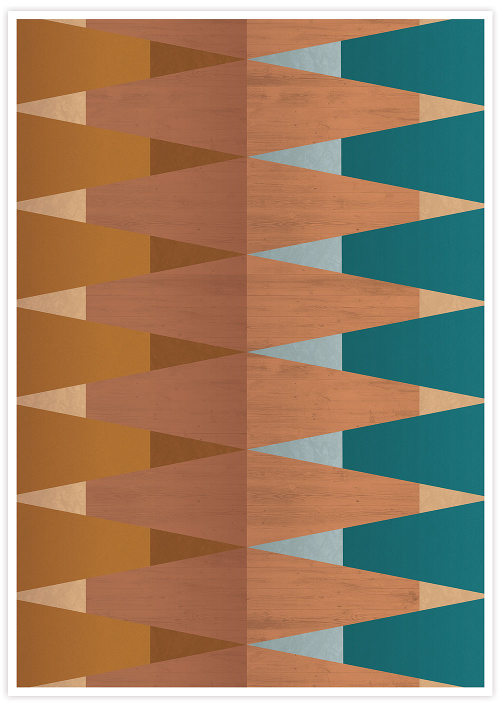 Copper Tops Geometric Wall Art