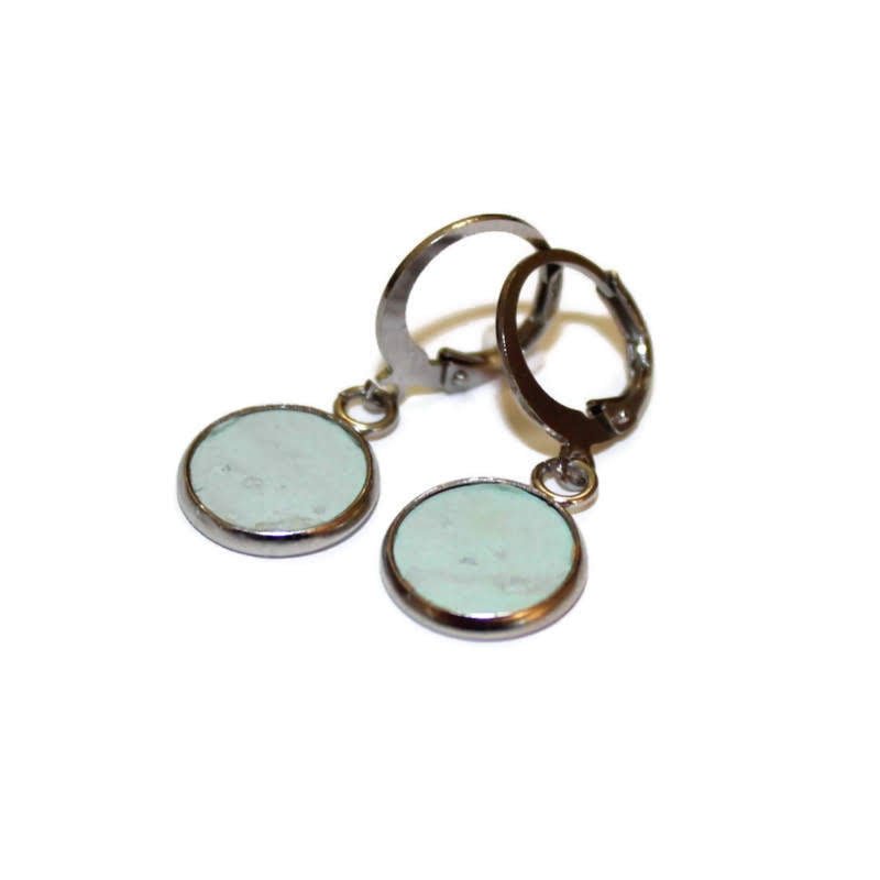 Cork spot huggy hoop earrings