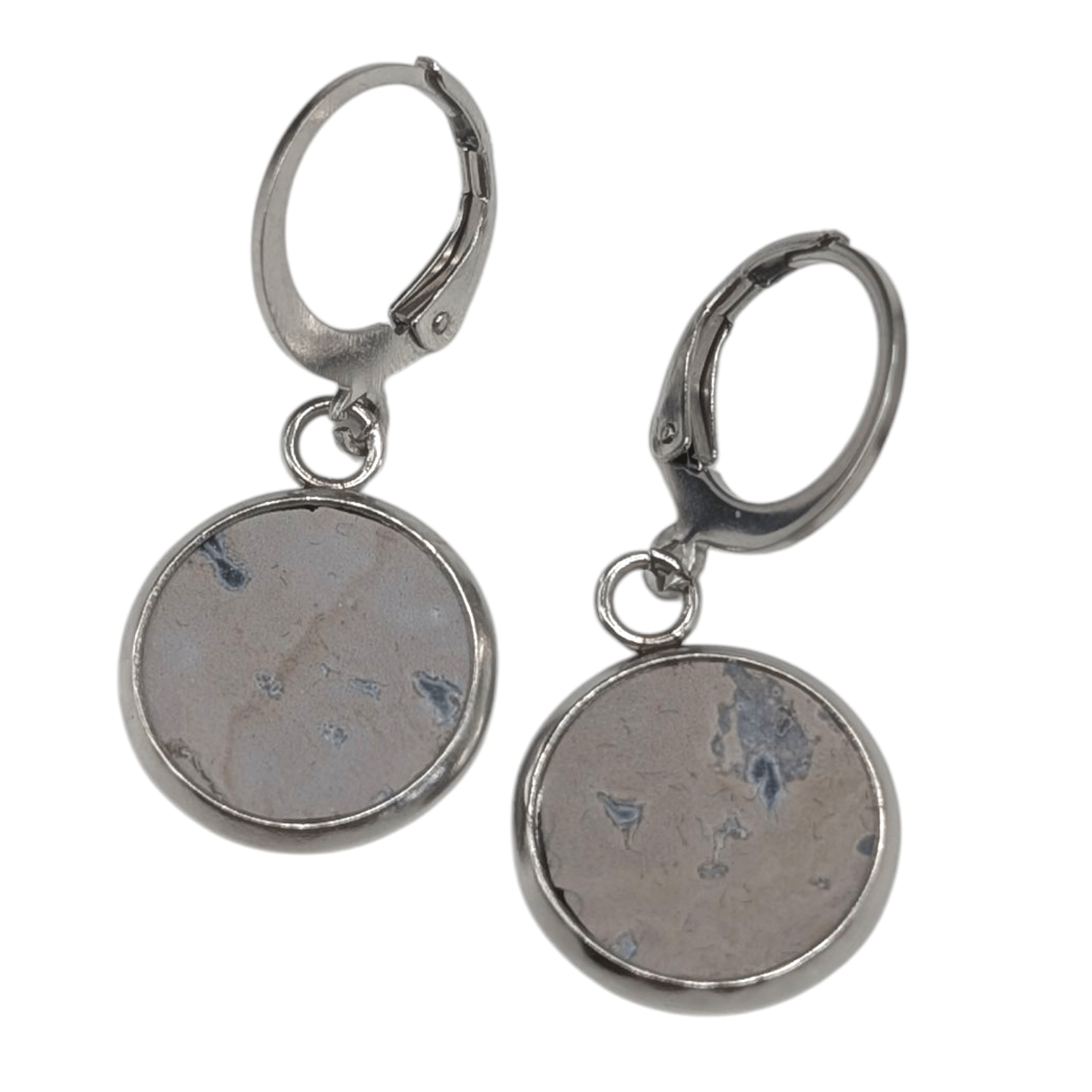 Cork spot huggy hoop earrings