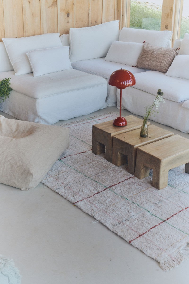 Colorful Lines Cotton Carpet - Multifunctional & Safe for Children, Washable & Eco-Friendly by Lorena Canals at www.brixbailey.com