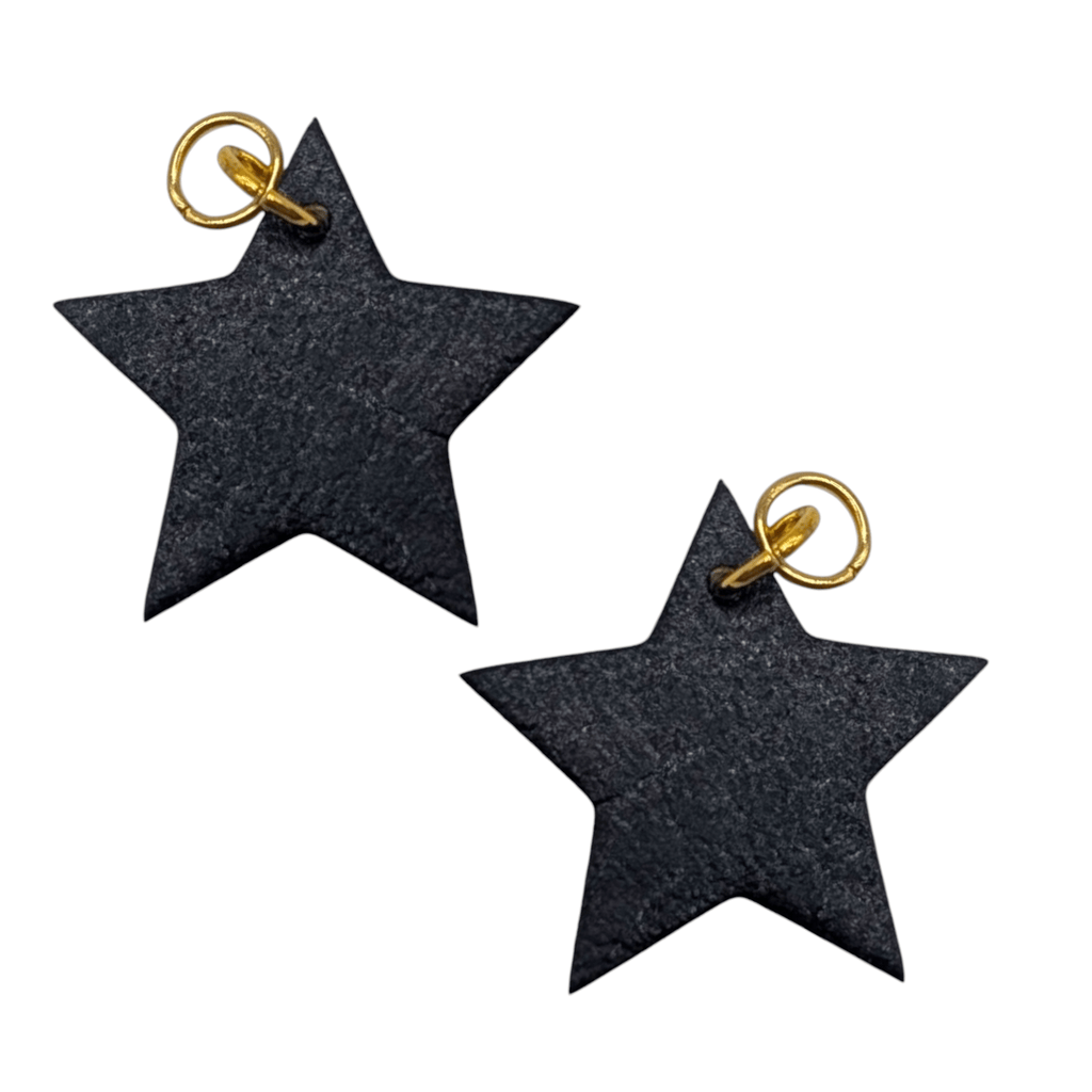 Cow print star cork charms