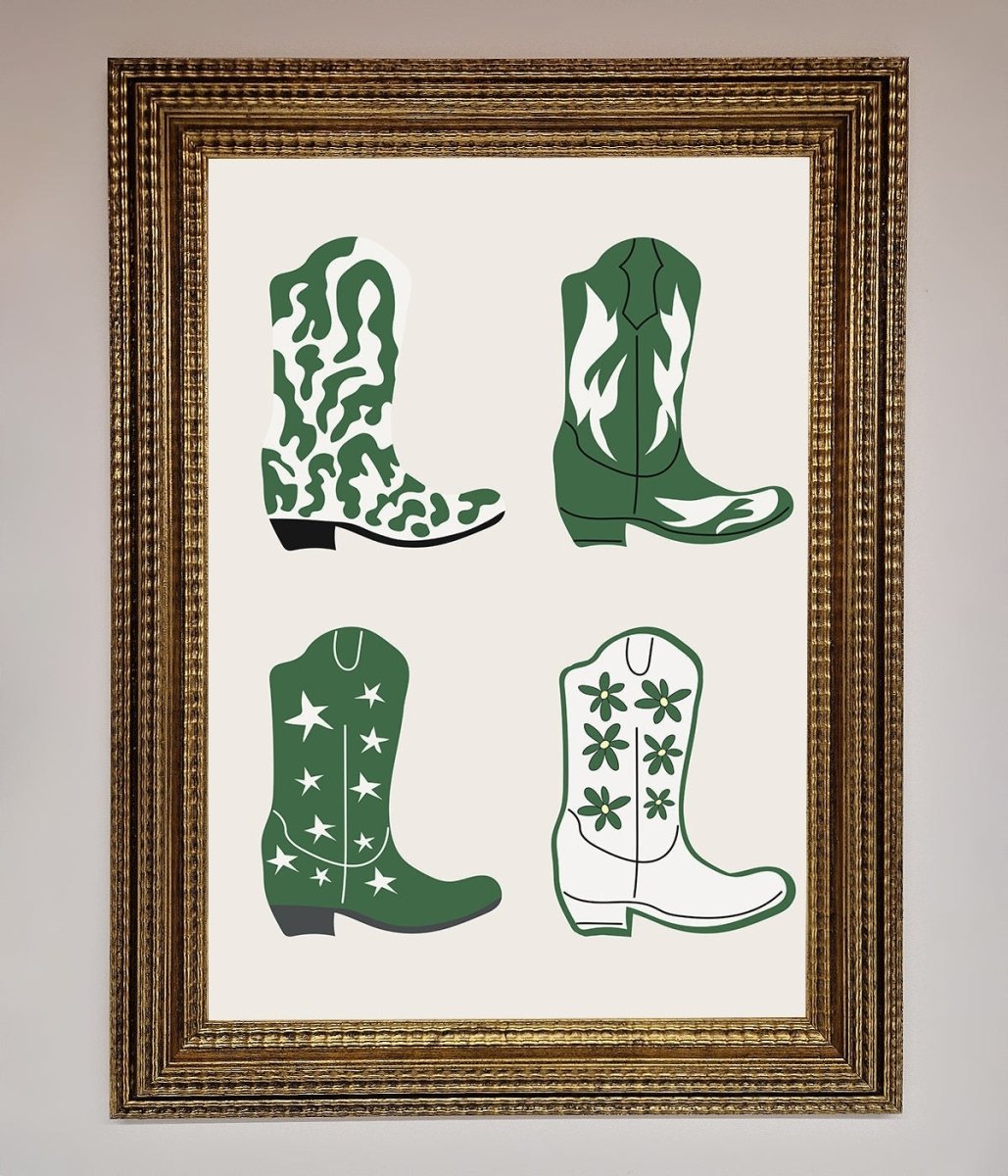 Cowboy Boots Framed Print
