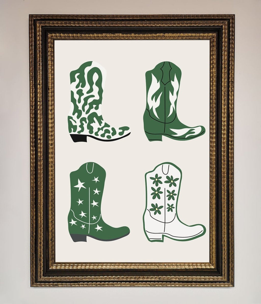 Cowboy Boots Framed Print
