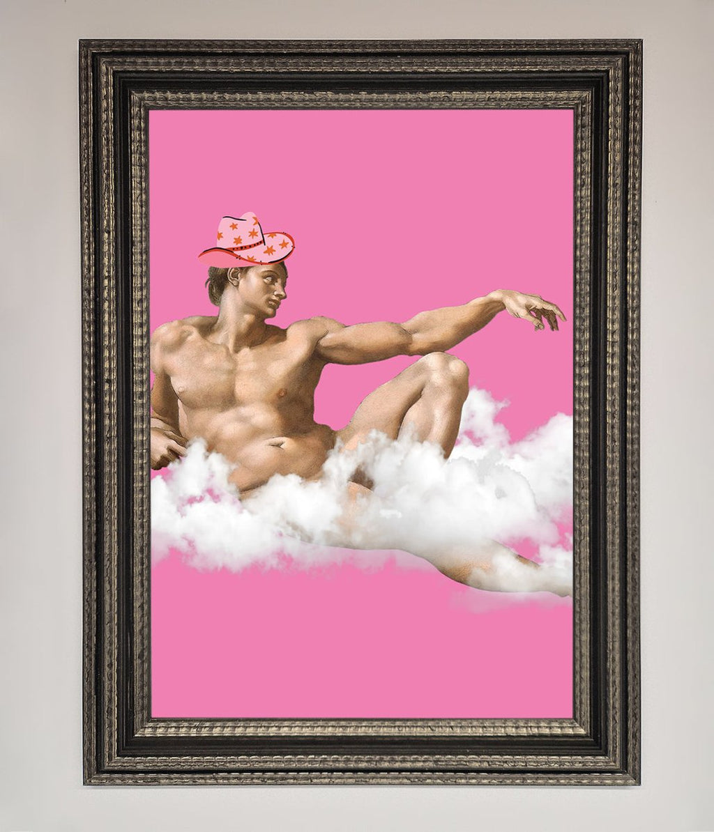 Cowboy On A Cloud Framed Poster