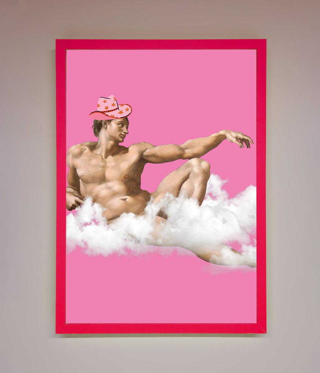 Cowboy On A Cloud Framed Poster
