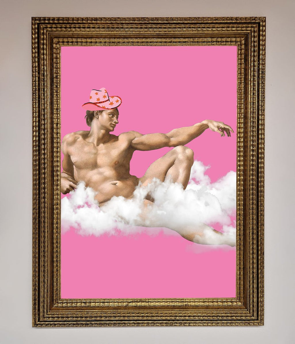 Cowboy On A Cloud Framed Poster