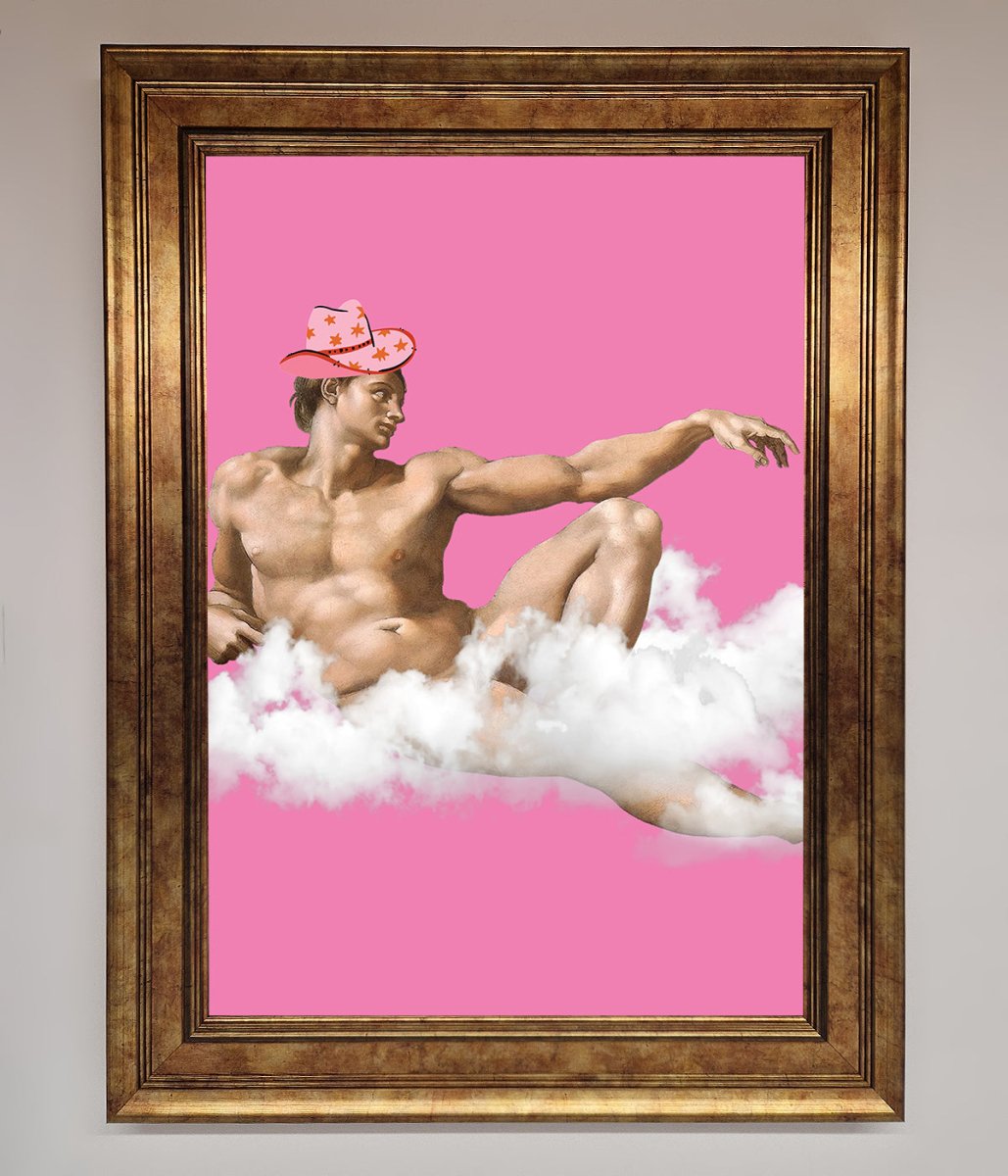 Cowboy On A Cloud Framed Poster
