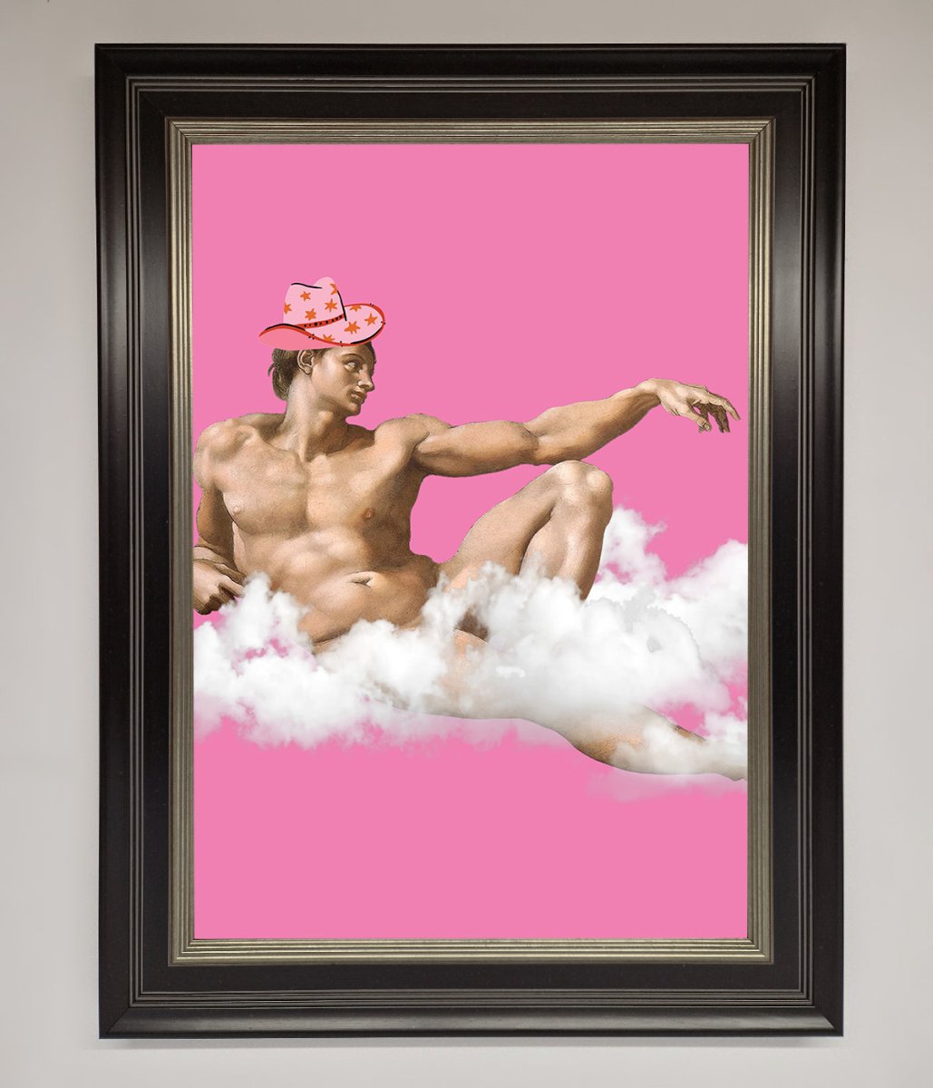 Cowboy On A Cloud Framed Poster