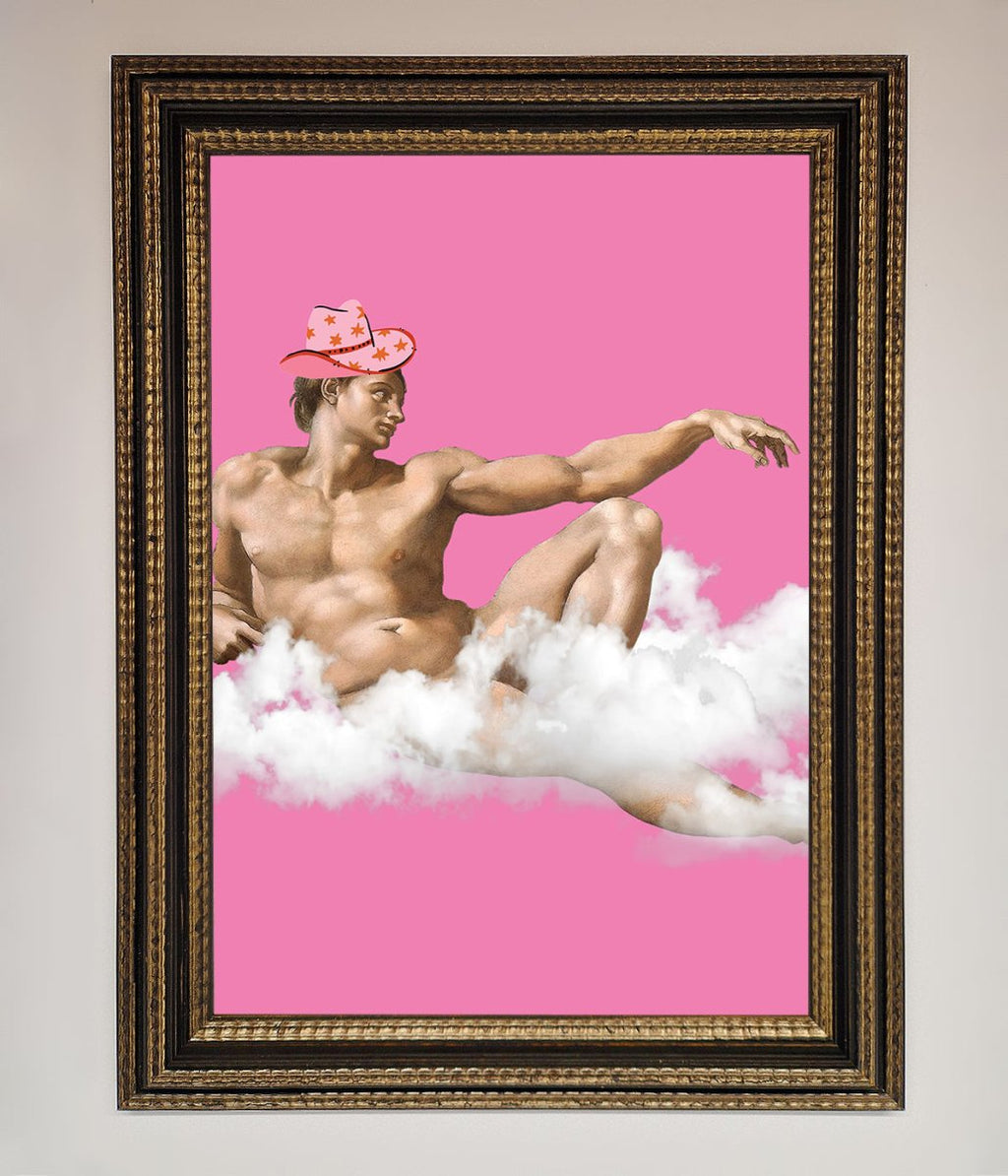 Cowboy On A Cloud Framed Poster
