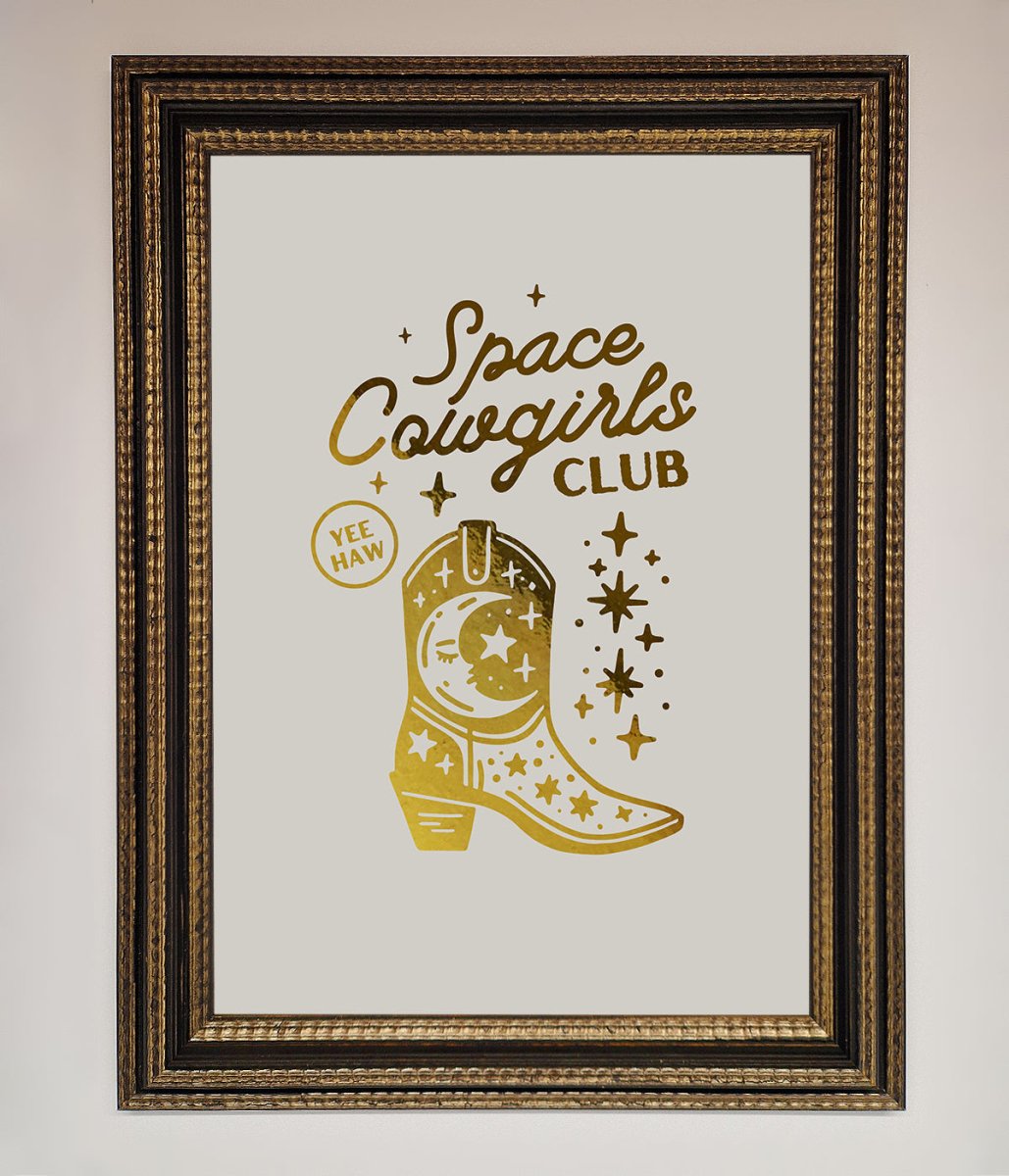 Cowgirl Boot Foil Print