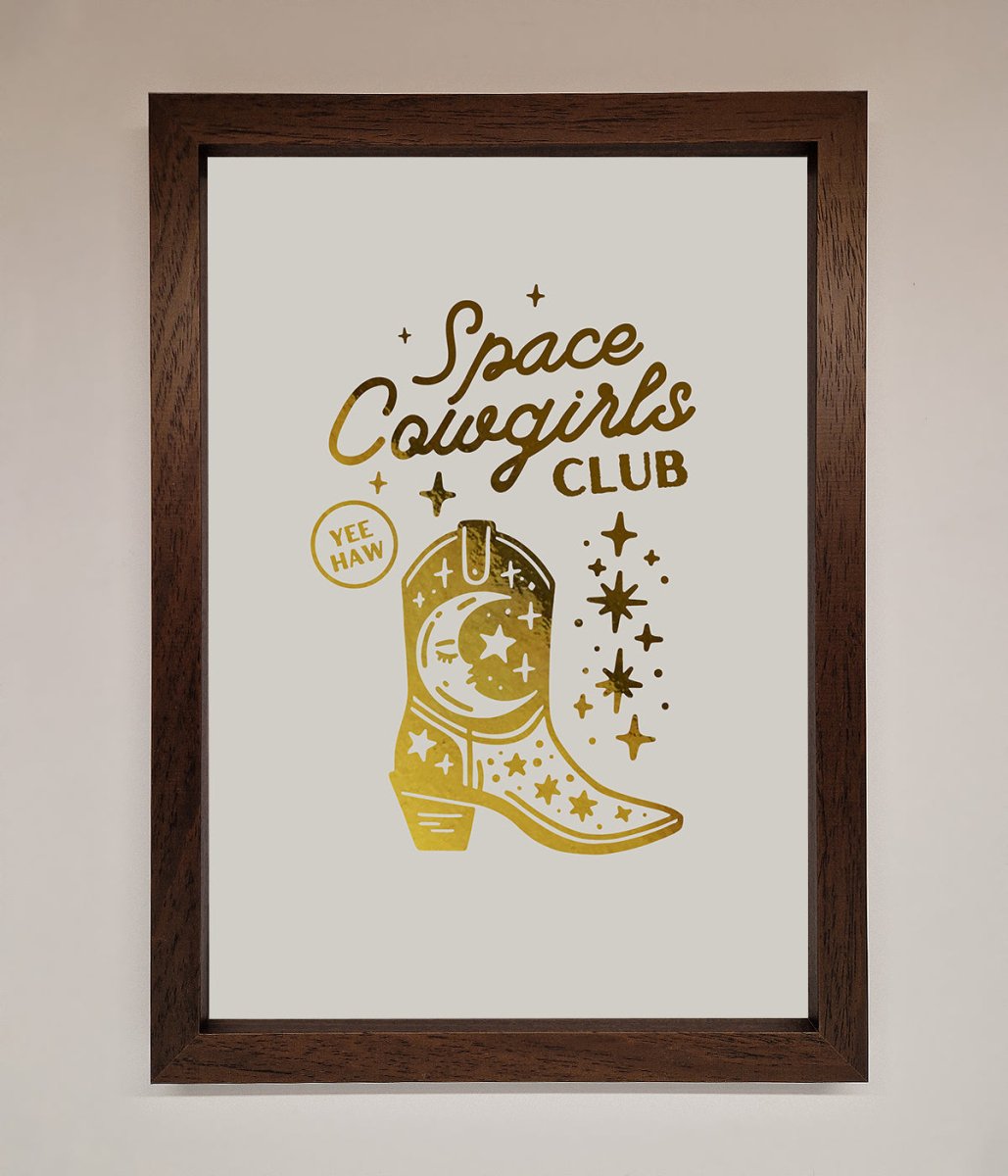 Cowgirl Boot Foil Print