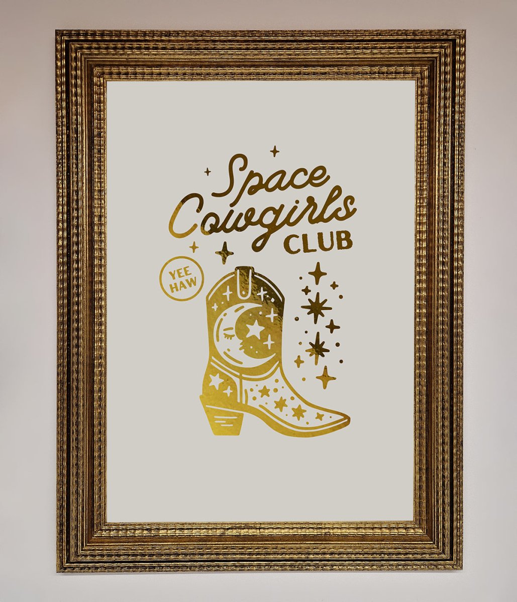 Cowgirl Boot Foil Print