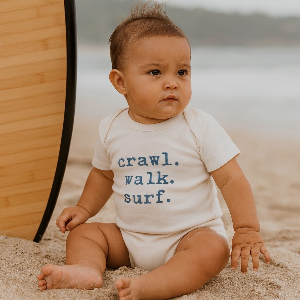 Graphic Bodysuit Crawl Walk Surf