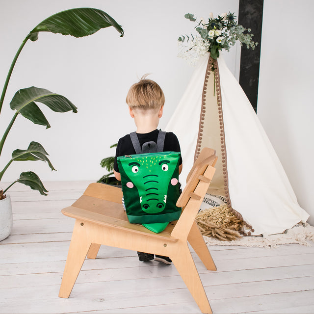 CROCODILE Toddler Backpack – Cute & Durable for Kids 2-6 Years by Muni at www.brixbailey.com