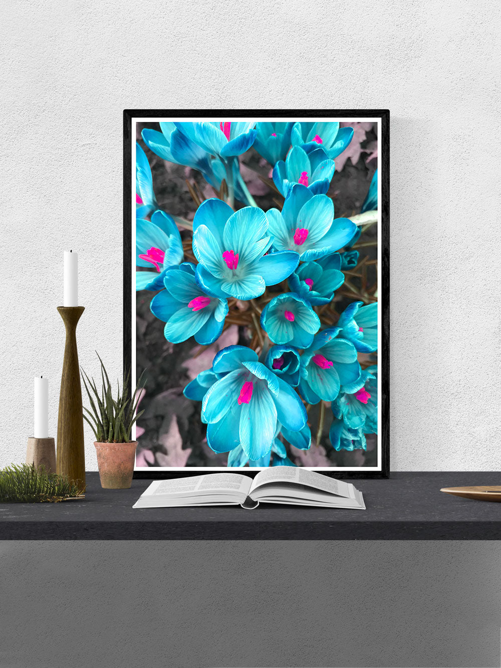 Crocus Blue Flower Art Print