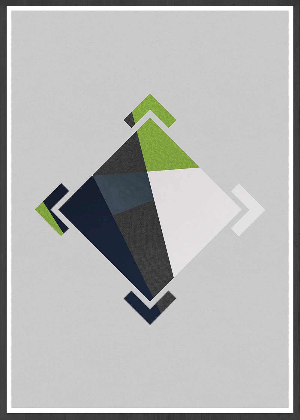 Crosshair Geometric Pattern Print