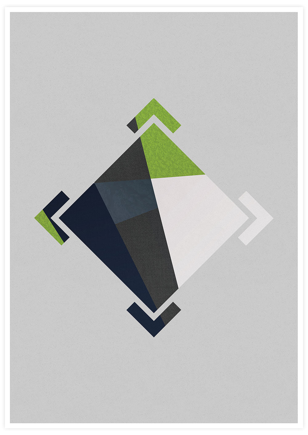 Crosshair Geometric Pattern Print