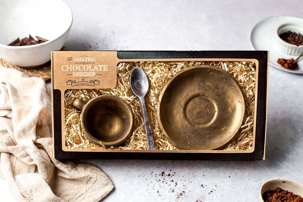 Coffee or Tea Cup, Saucer & Teaspoon Chocolate Gift Box