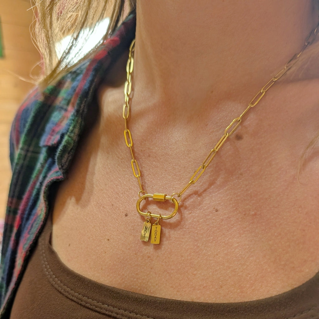 Custom engraved mini tag charm