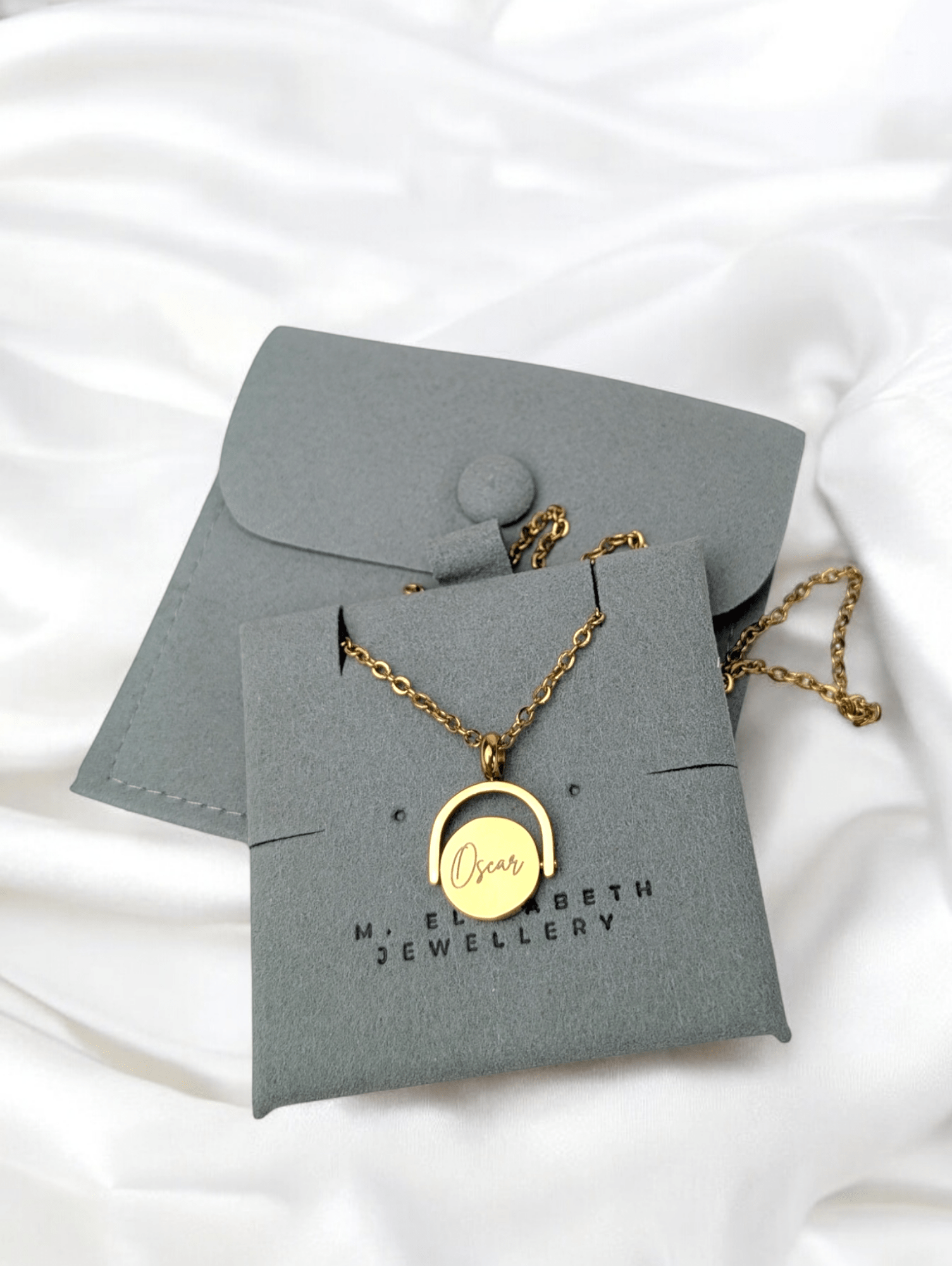 Custom Engraved Spinner Necklace