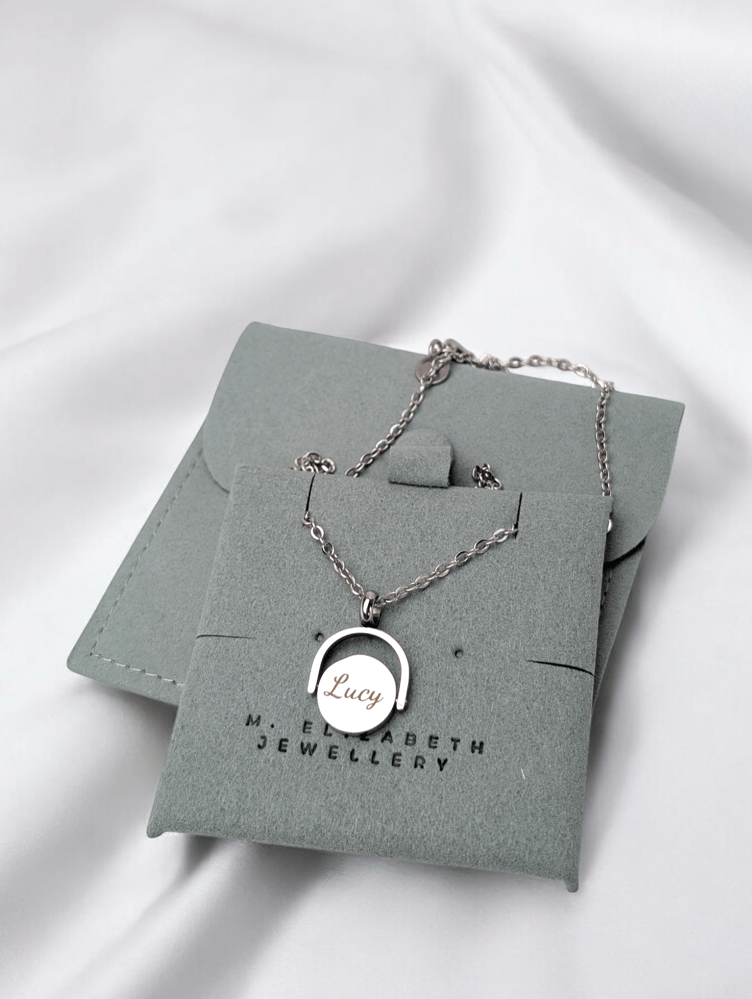 Custom Engraved Spinner Necklace