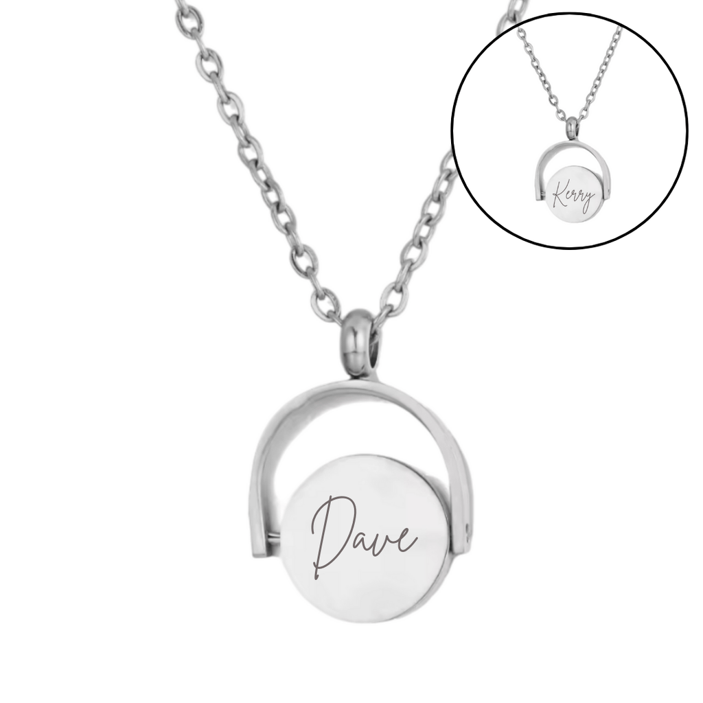 Custom Engraved Spinner Necklace