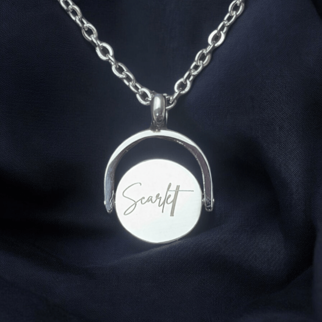 Custom Engraved Spinner Necklace