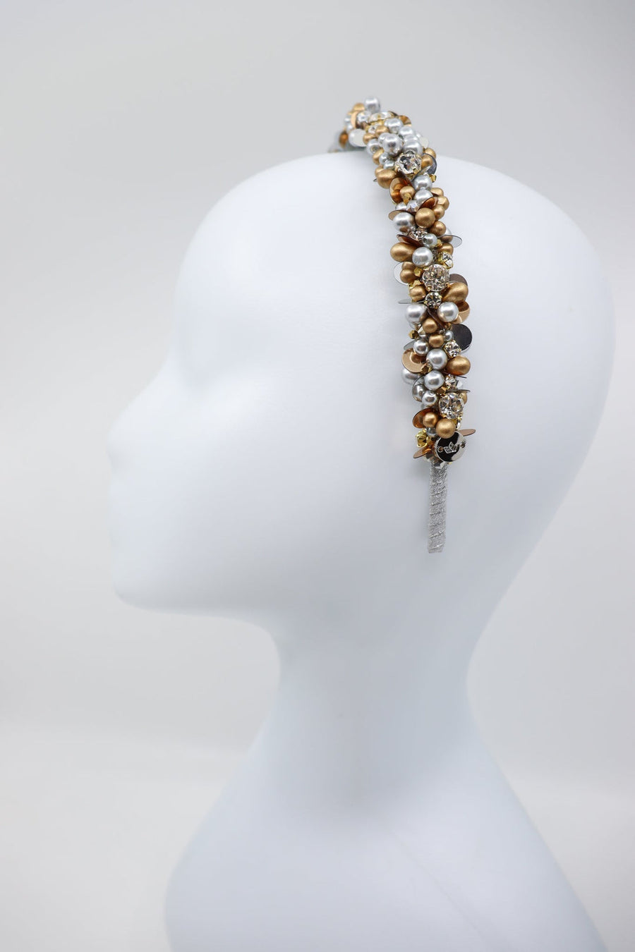 Headband Lena with Crystals, Pearls, Beads and Sequins