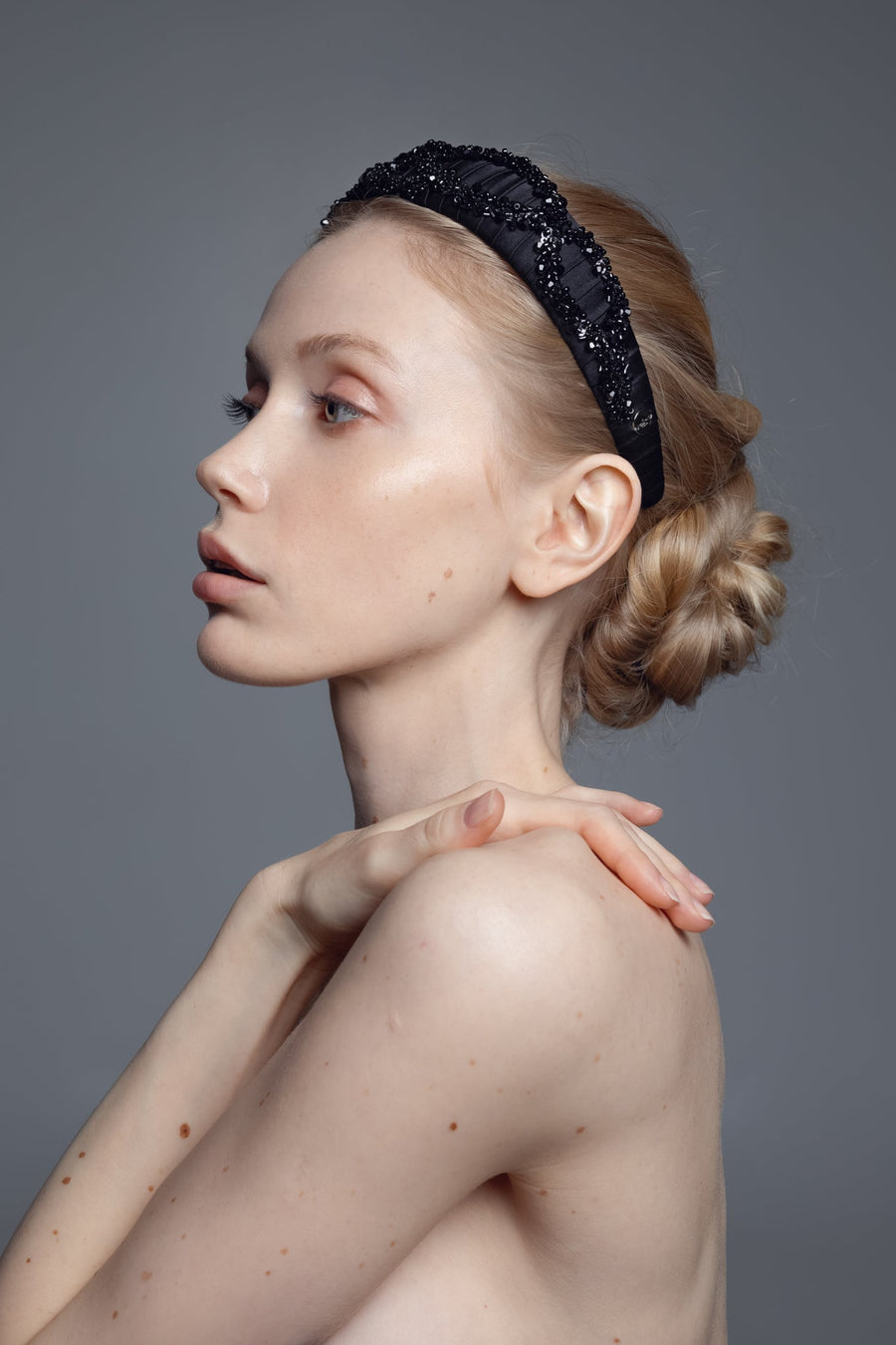 Mulberry Silk Beaded Headband Hestia