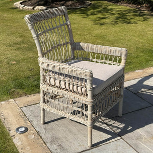Handcrafted Acacia wood Provence dining table, rich brown, seats 6-8, for stylish outdoor entertaining by sostter at brixbailey.com