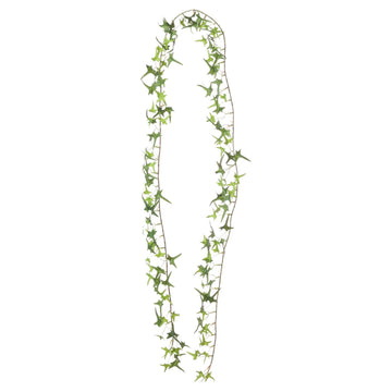 Lifelike artificial ivy garland with natural green leaves, perfect for shelves or mantels, 170 cm long, fade-resistant plastic. by Sostter at brixbailey.com