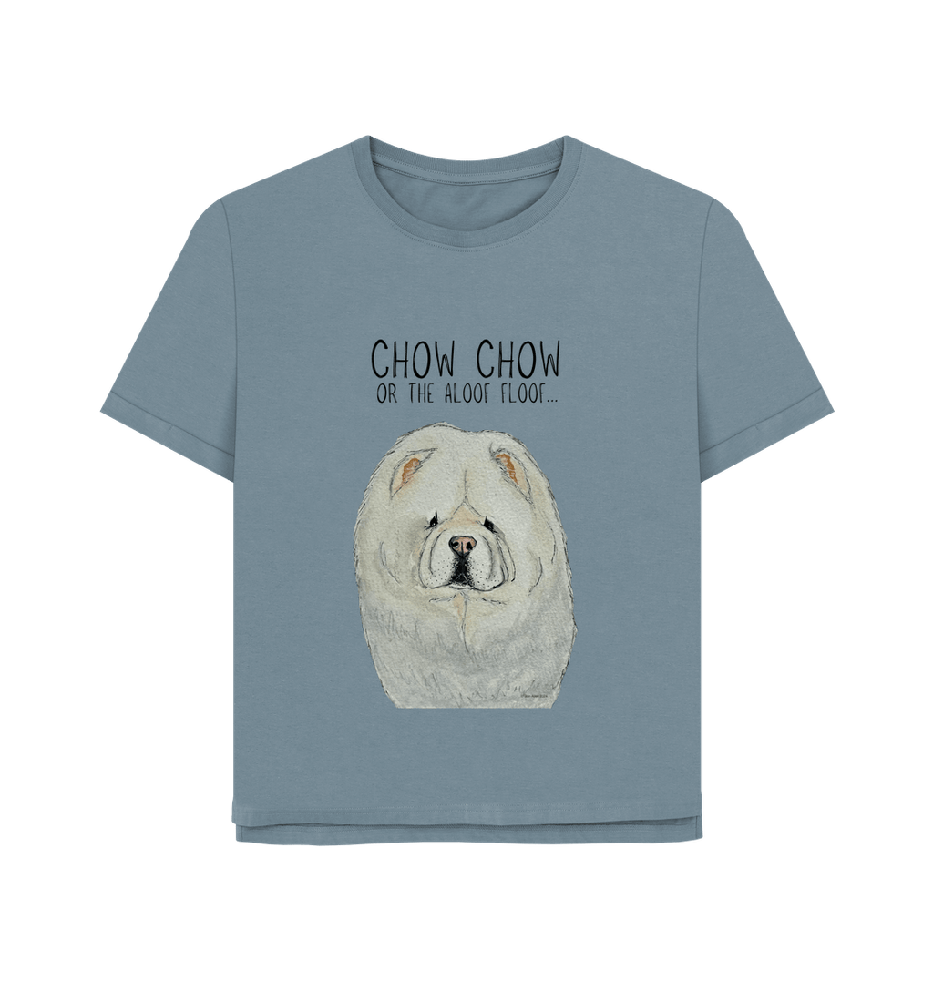 Embrace the Aloof Floof: Cream Chow Chow Women’s Relaxed Fit T-Shirt