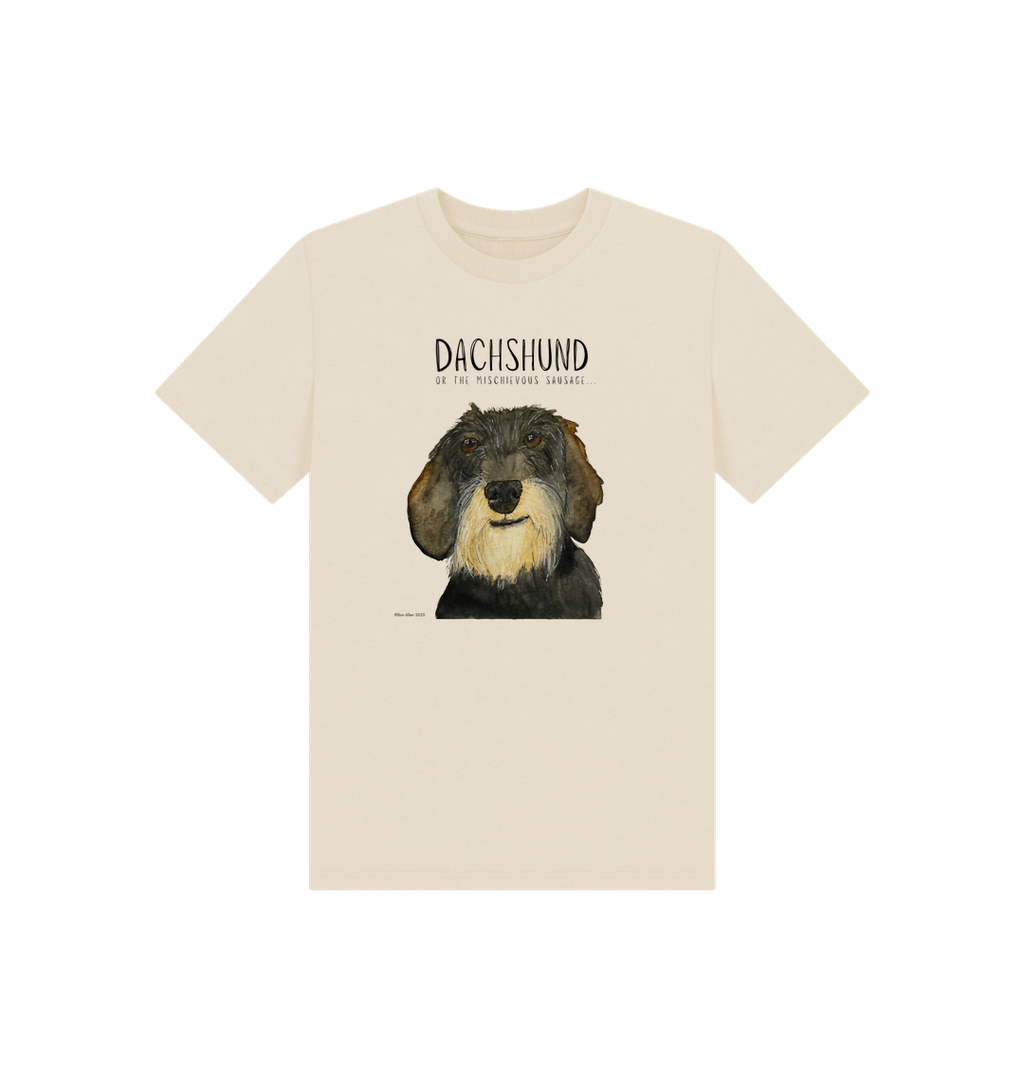 Mischievous Wire Haired Hot Dog Kids' T-Shirt – Small Pup, Big Attitude!