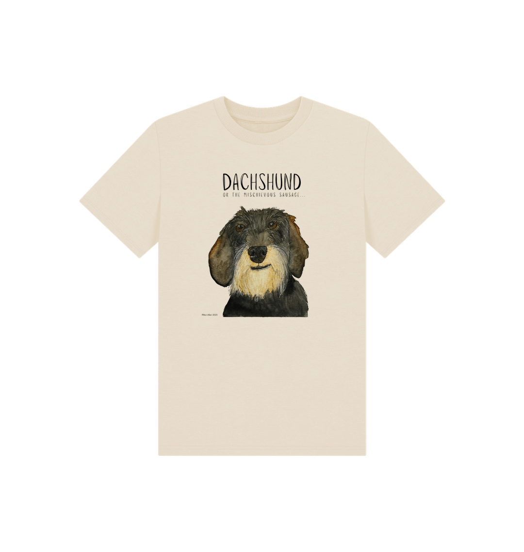 Mischievous Wire Haired Hot Dog Kids' T-Shirt – Small Pup, Big Attitude!