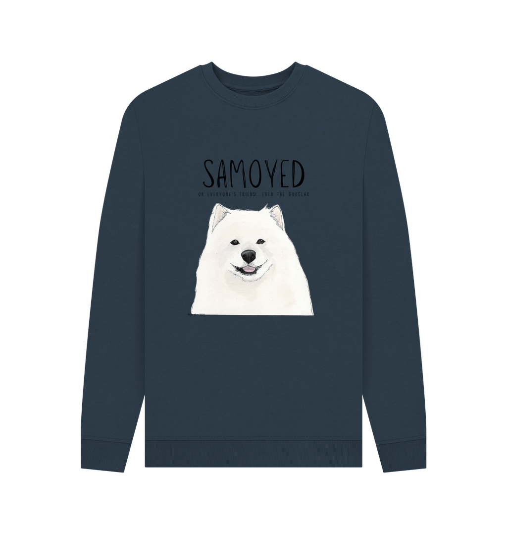 Warm, Fluffy & Slightly Suspicious – Samoyed Crewneck Sweatshirt