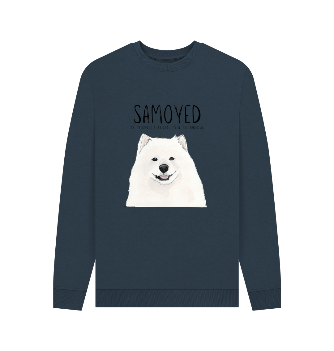 Warm, Fluffy & Slightly Suspicious – Samoyed Crewneck Sweatshirt