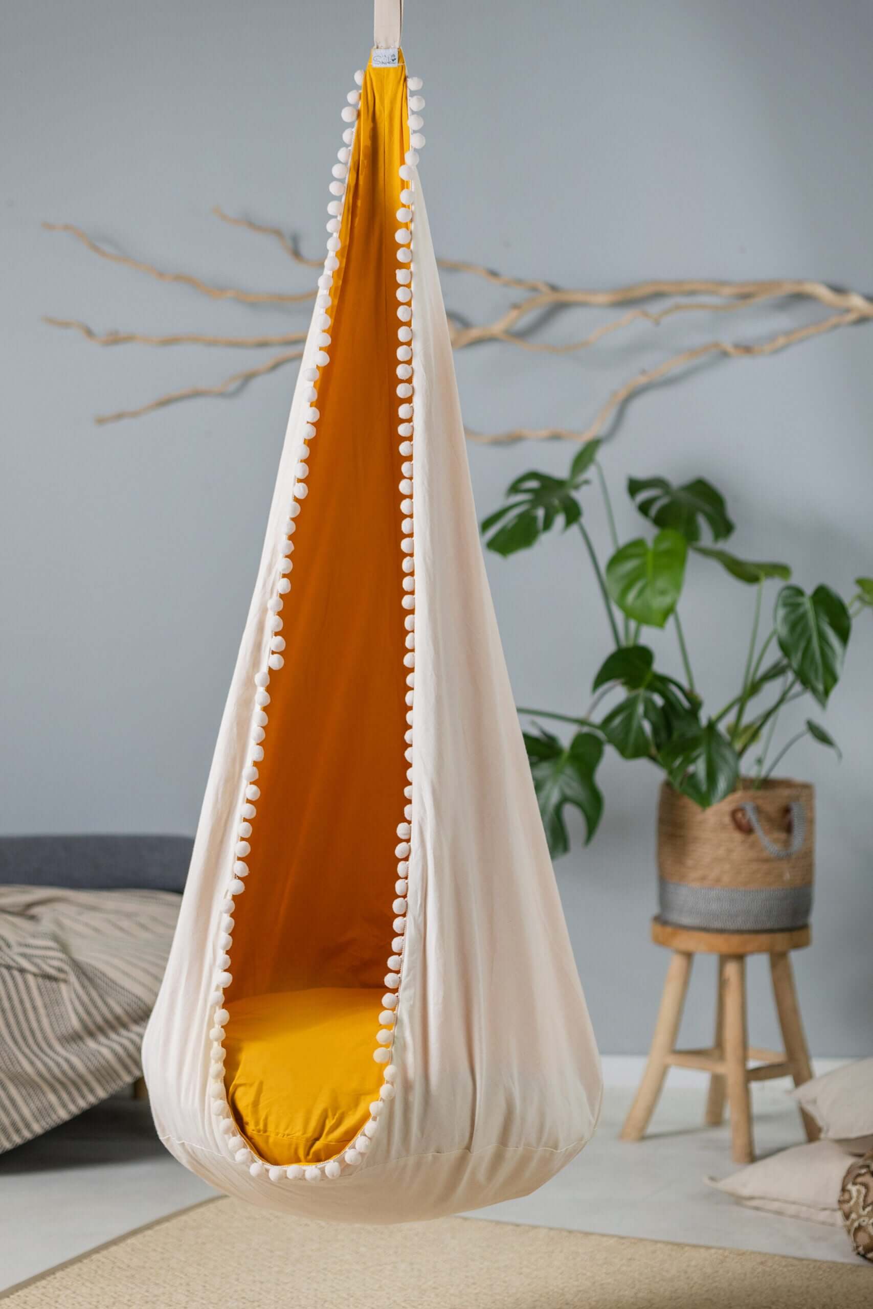 Kids Cocoon Hammock – Safe & Fun Indoor/Outdoor Swing by Sówka at brixbailey.com