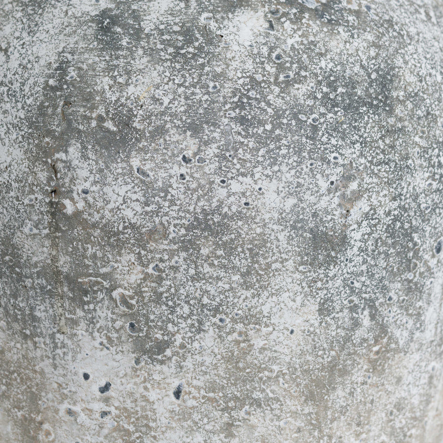 Aged stone ceramic vase, 30cm tall with natural texture, neutral color for modern or traditional home decor by Sostter at brixbailey.com