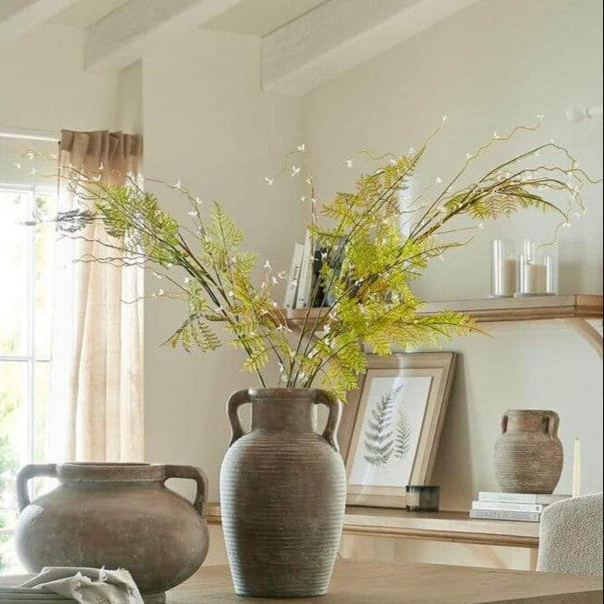 Large artificial bracken fern spray with lifelike green fronds, perfect for home decor by RoomLondon at brixbailey.com