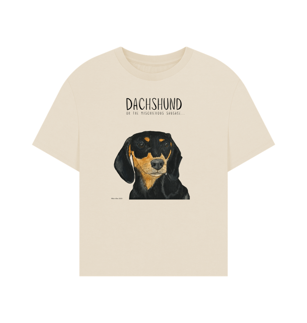Charming & Cozy: The Black & Tan Dachshund Women's Relaxed Fit T-Shirt