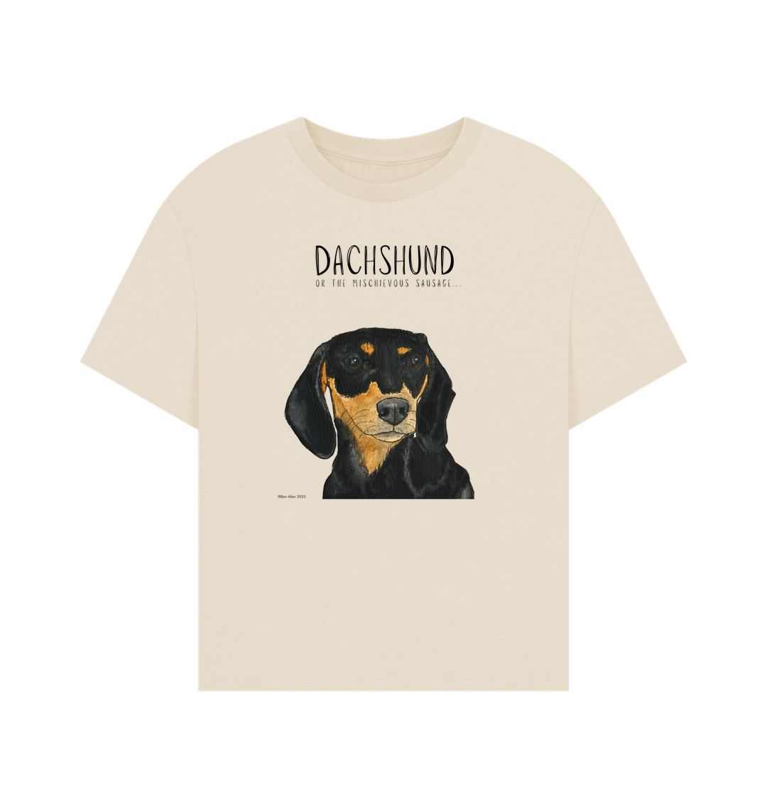 Charming & Cozy: The Black & Tan Dachshund Women's Relaxed Fit T-Shirt