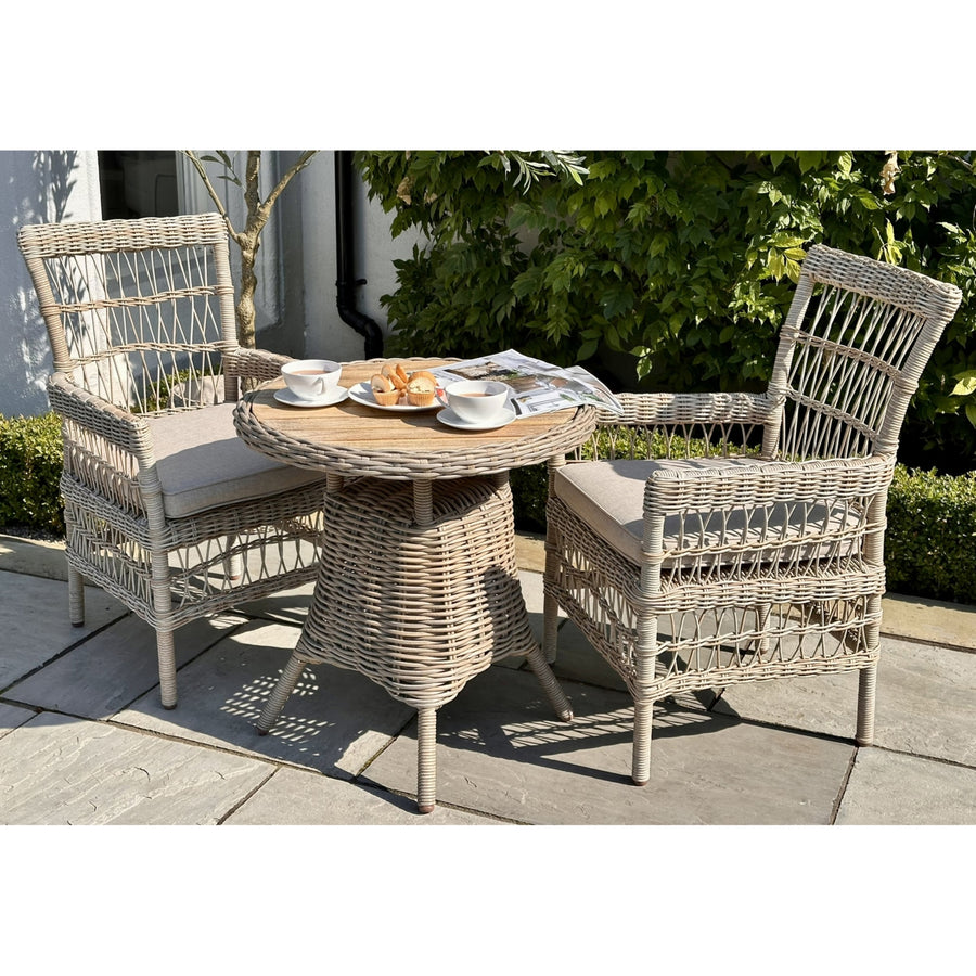 Full Item Size - Beige Glass Furniture Set with Left & Right Sections and Table Dimensions by Hill Interiors at www.brixbailey.com