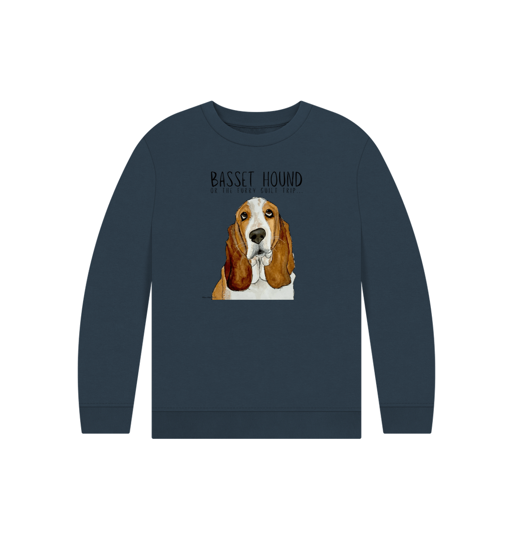 Basset Hound Child's Sweatshirt: Cozy Guilt Trip, Now in Sweatshirt Form!